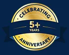 Celebrating 5+ years Anniversary